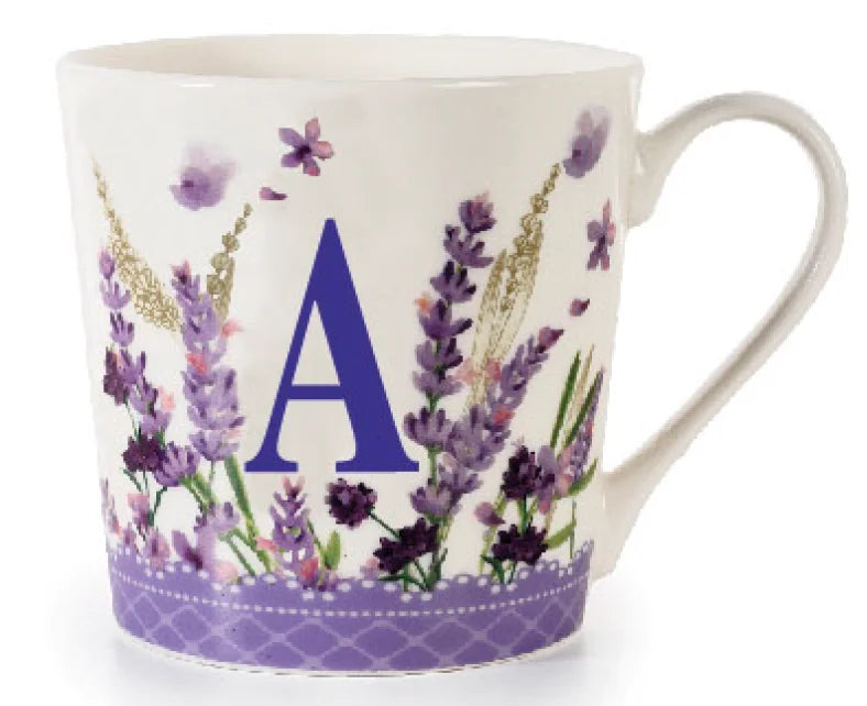 Tazza con candela profumata - Lettera A