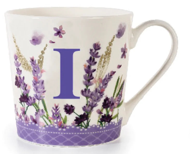 Tazza con candela profumata - Lettera I