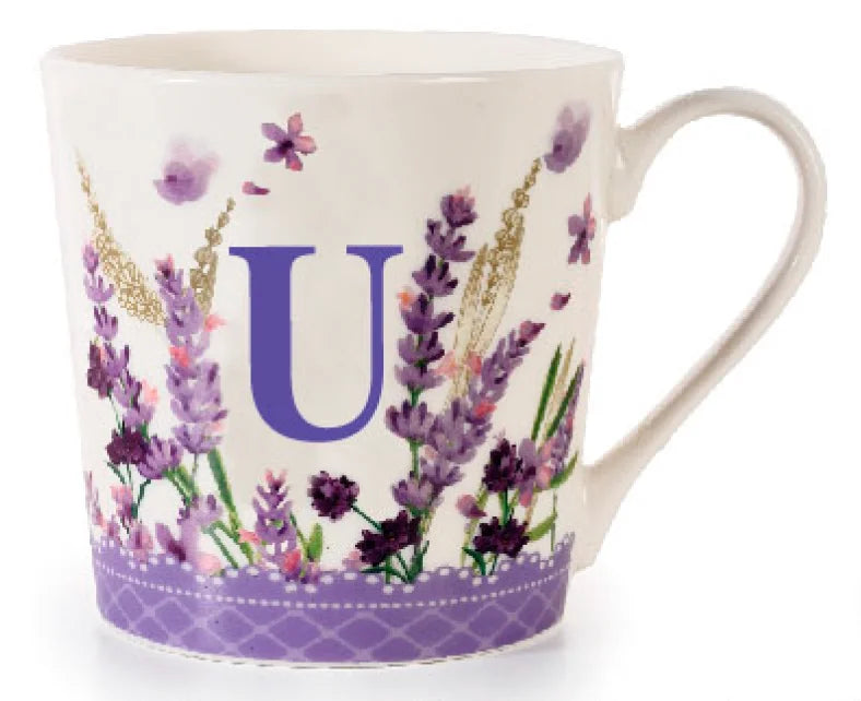 Tazza con candela profumata - Lettera U