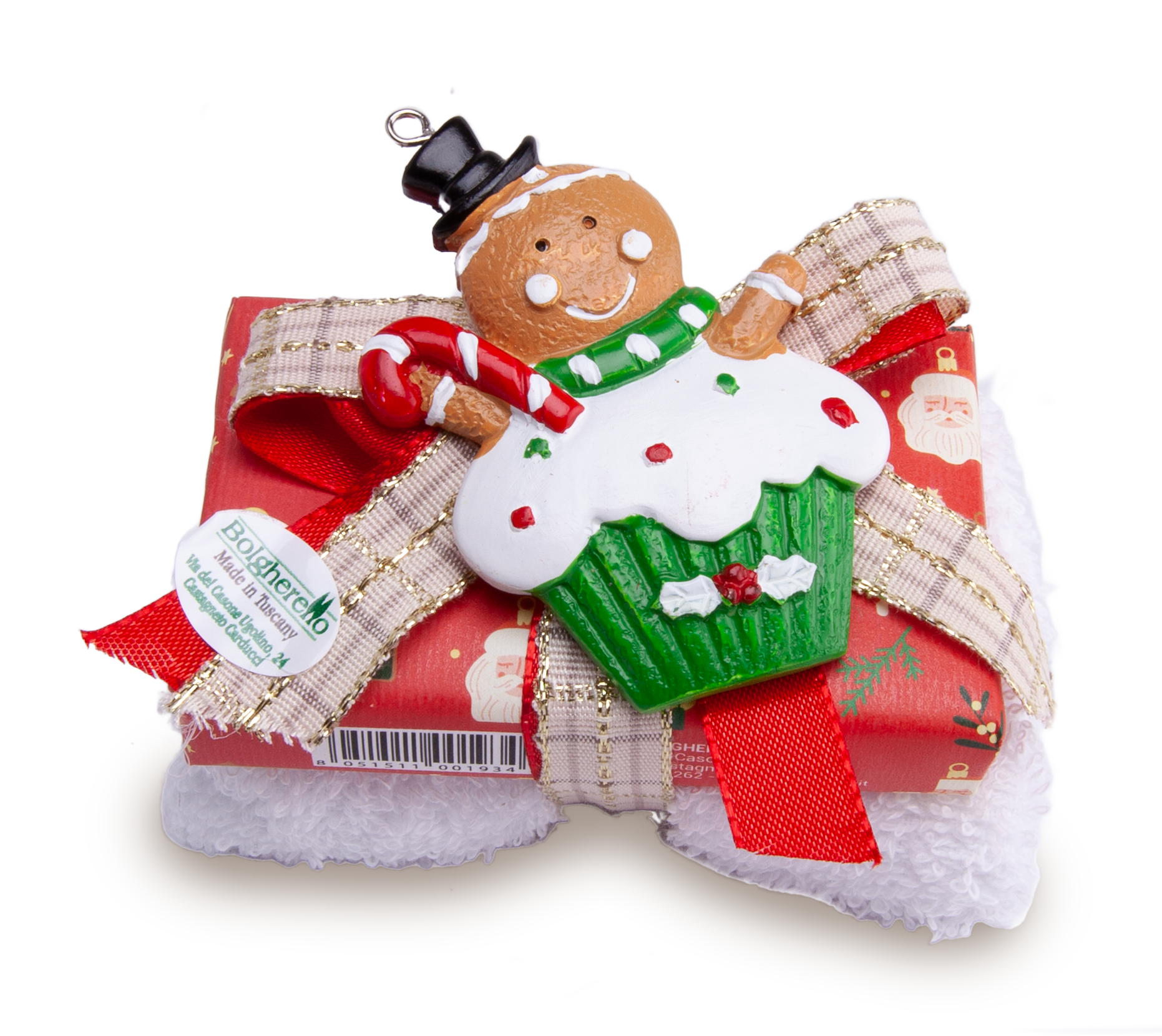 Lavette natalizia cupcake marzapane