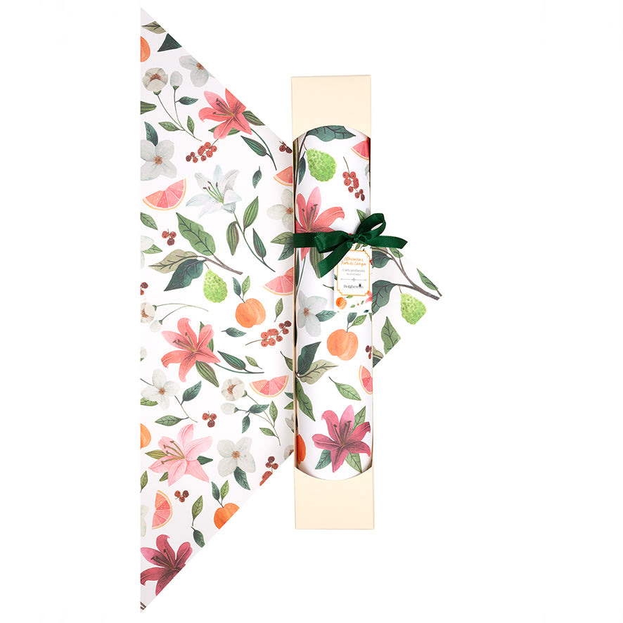 Apricot and field flowers scented paper