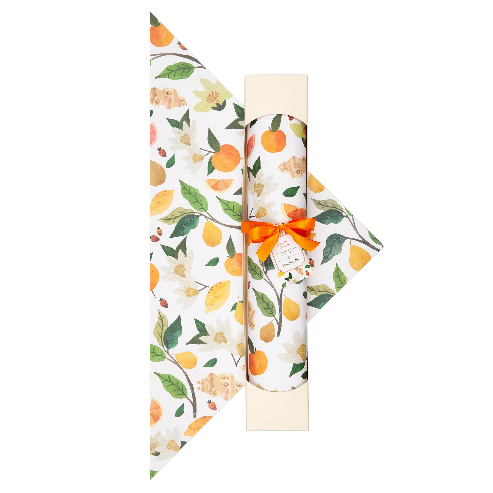 Orange and ginger scented paper